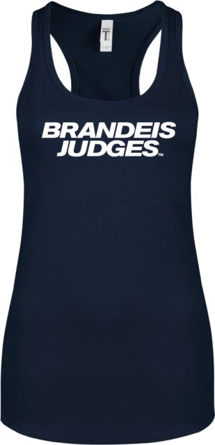 Brandeis Next Level Womens Racerback Tank  Brandeis Judges Wordmark - ONLINE ONLY